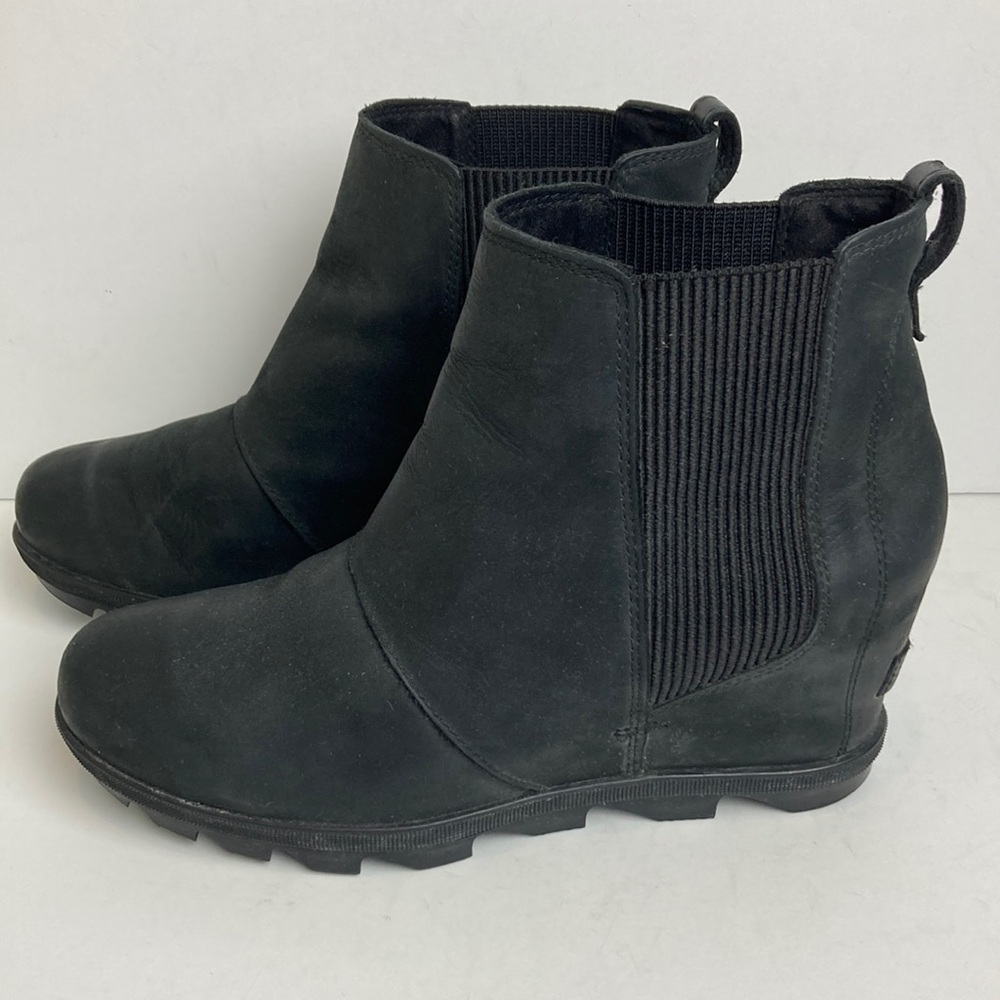 Sorel Joan of Arctic Wedge II Chelsea Bootie Leather 10 Winter Fall Gorpcore - Picture 5 of 15